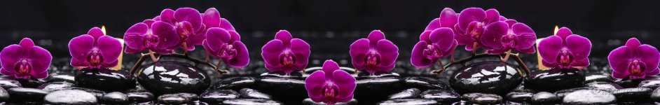 Скинали — Фиолетовая орхидея и черные камни на воде