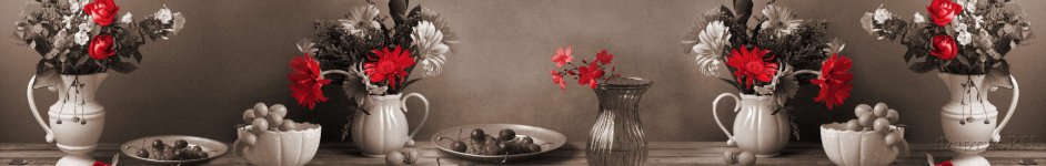 Скинали — Цветы в вазах, фрукты, ягоды 