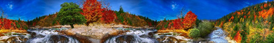 Скинали — Осенний лес и камни в воде 