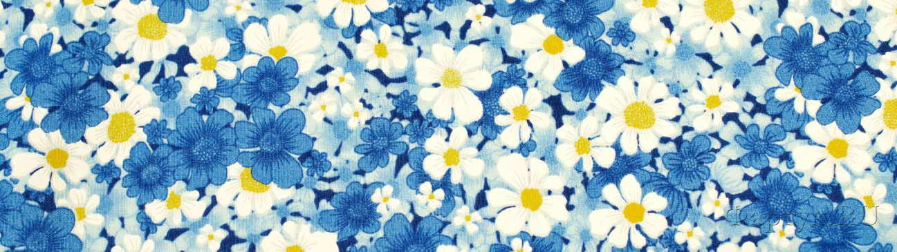 Скинали — Сине-белый цветочный фон