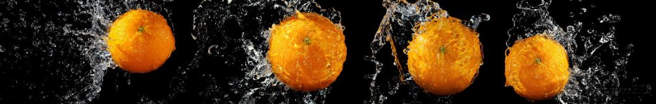 Скинали — Апельсины на черном фоне и капли воды
