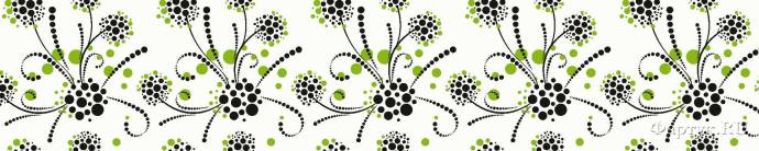 Скинали — Черно-зеленый узор на белом фоне