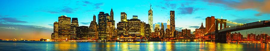 Скинали — Панорама ночного Нью-Йорка с мостом