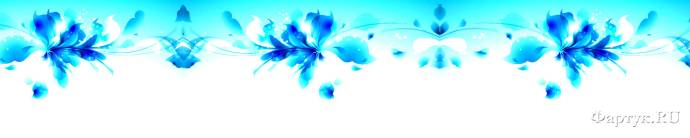 Скинали — Абстрактные синие цветы