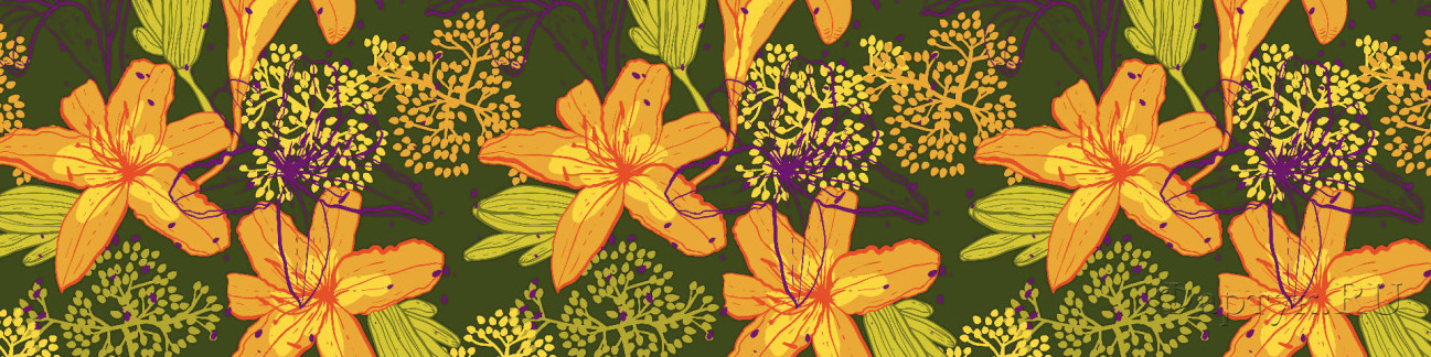 Скинали — Рисунок Акварель цветы