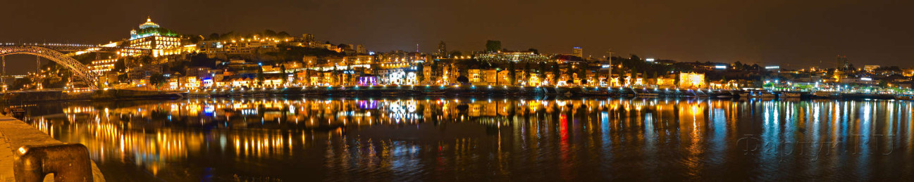 Скинали — Панорама ночного города с мостом