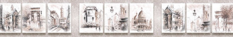Скинали — Коллаж - иллюстрации городской архитектуры