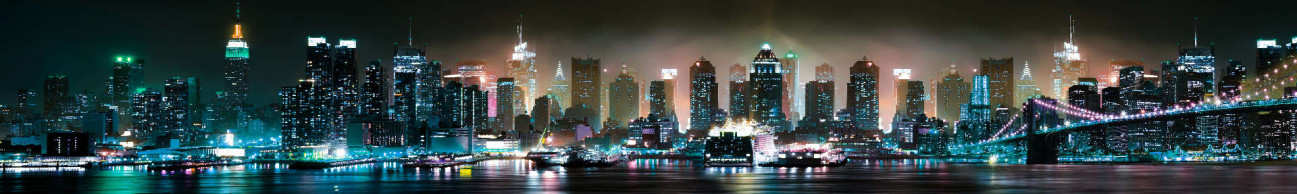 Скинали — Освещенная панорама Нью-Йорка ночью