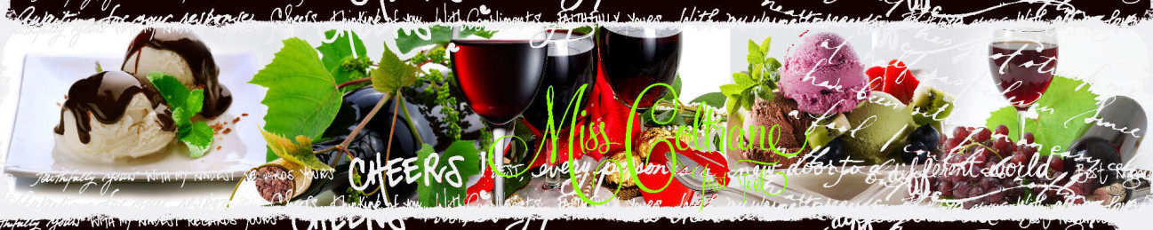 Скинали — Коллаж: бокал красного вина и вкусные шарики мороженого